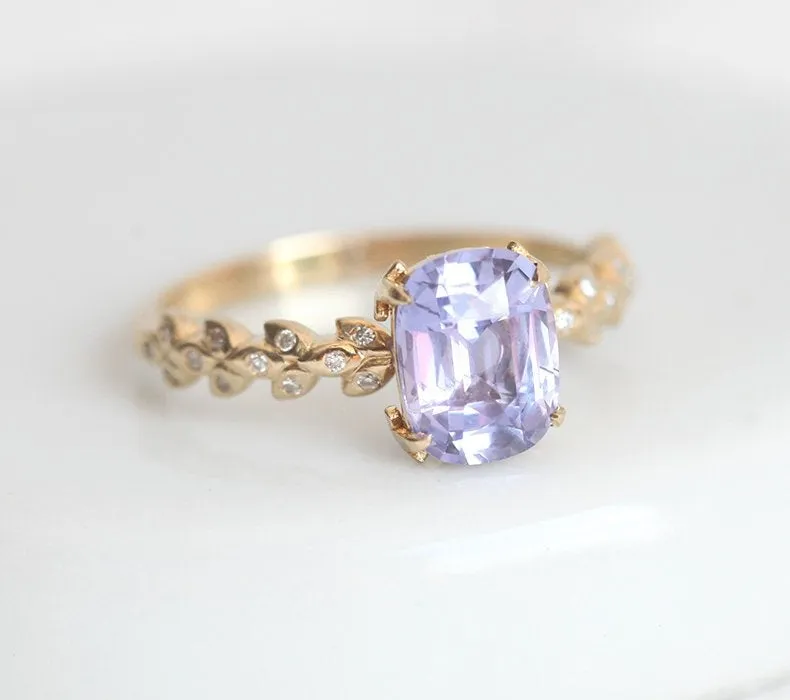 CYRA LAVENDER SAPPHIRE DIAMOND RING view 9