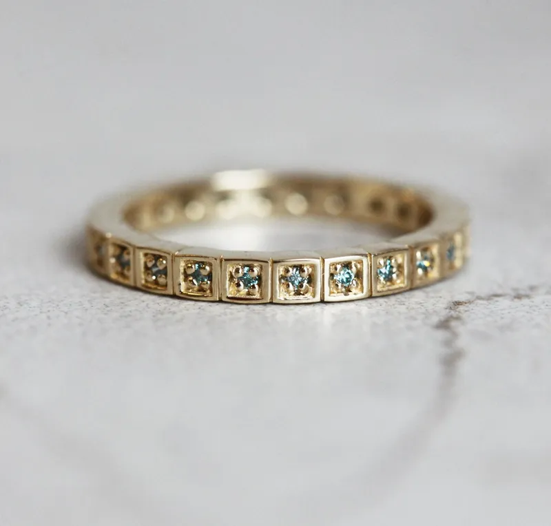Cyra Sunstone Ring With Matching Bands view 9