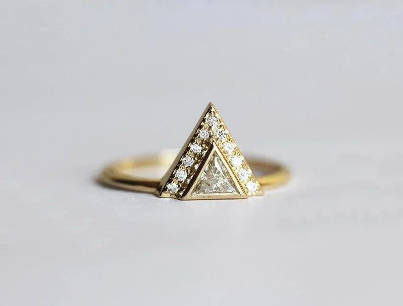 Diamond Engagement Ring, Pave Diamond Ring diamond engagement ring