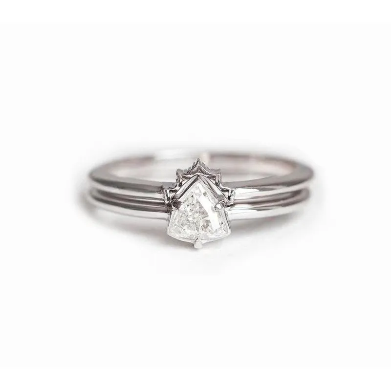 Diamond Engagement Set With Lace Band vy 3