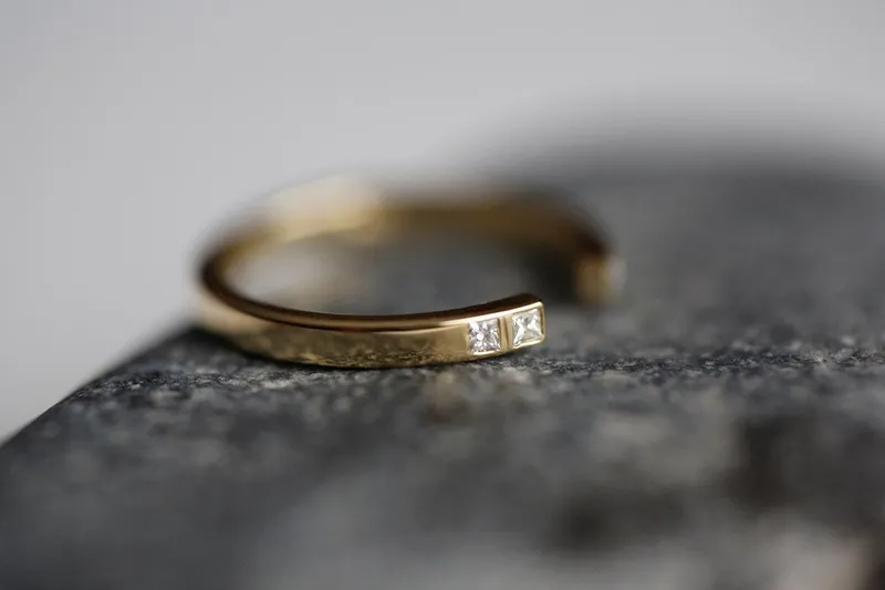Diamond Knuckle Ring, Diamond Open Ring view 5