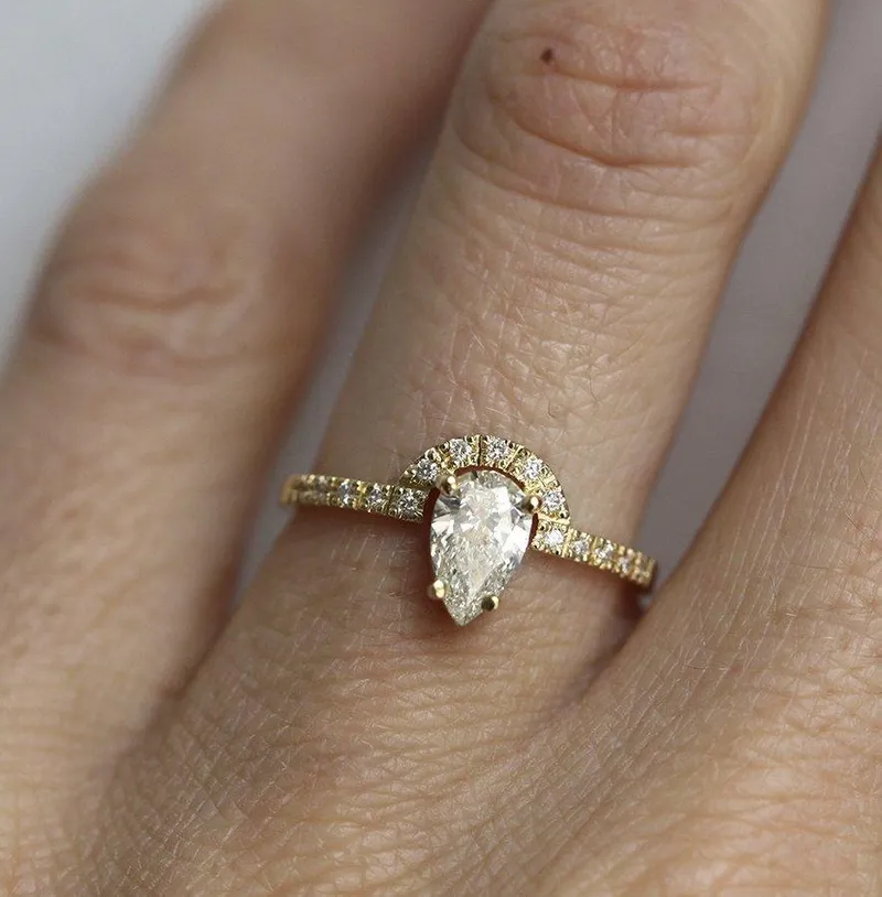 DIAMOND RING, 14K GOLD RING view 3