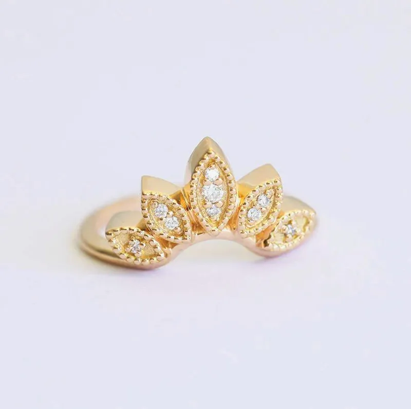 Diamond Ring, 14K Gold Ring view 6