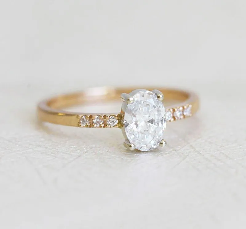 Diamond Ring, 14K Rose Gold Ring view 4