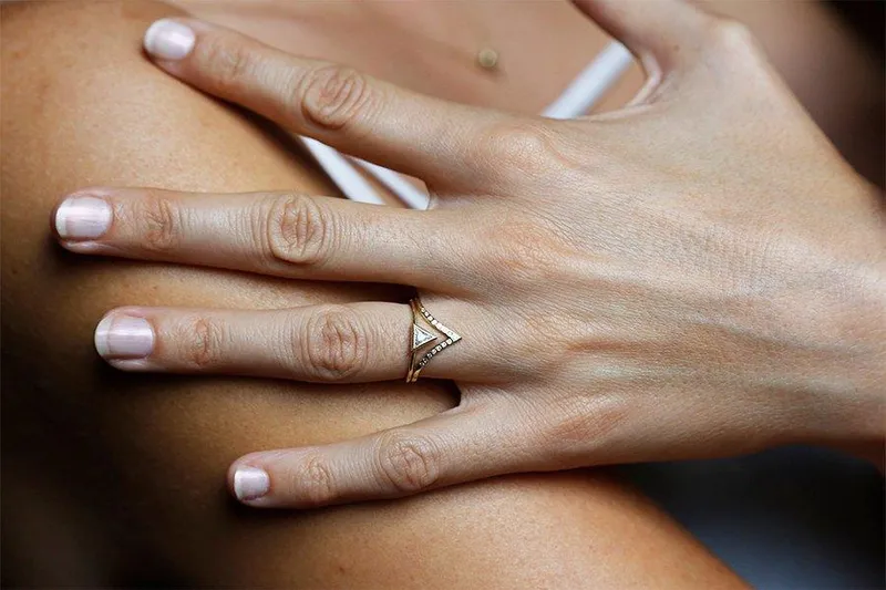 DIAMOND RING SET, ENGAGEMENT RING SET view 3