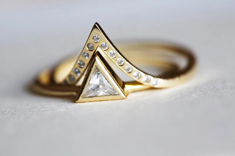 DIAMOND RING SET, ENGAGEMENT RING SET view 4