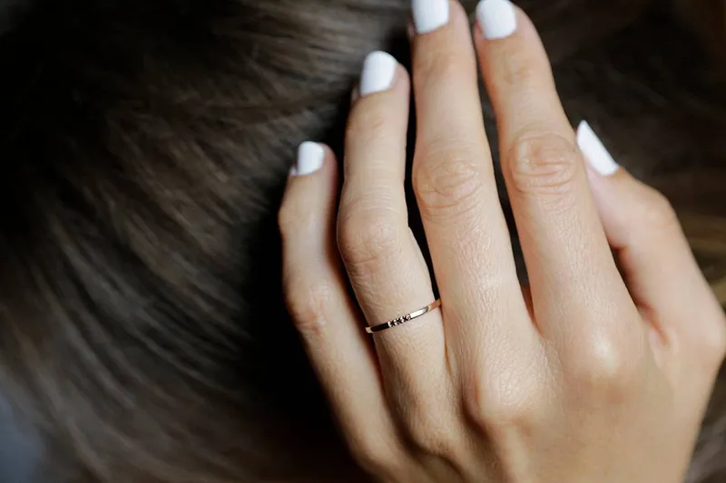 Diamond Ring, Wedding Band view 2