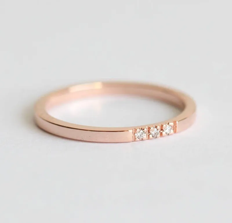 Diamond Ring, Wedding Band view 3
