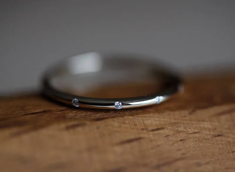 Diamond Ring, Wedding Band vy 7