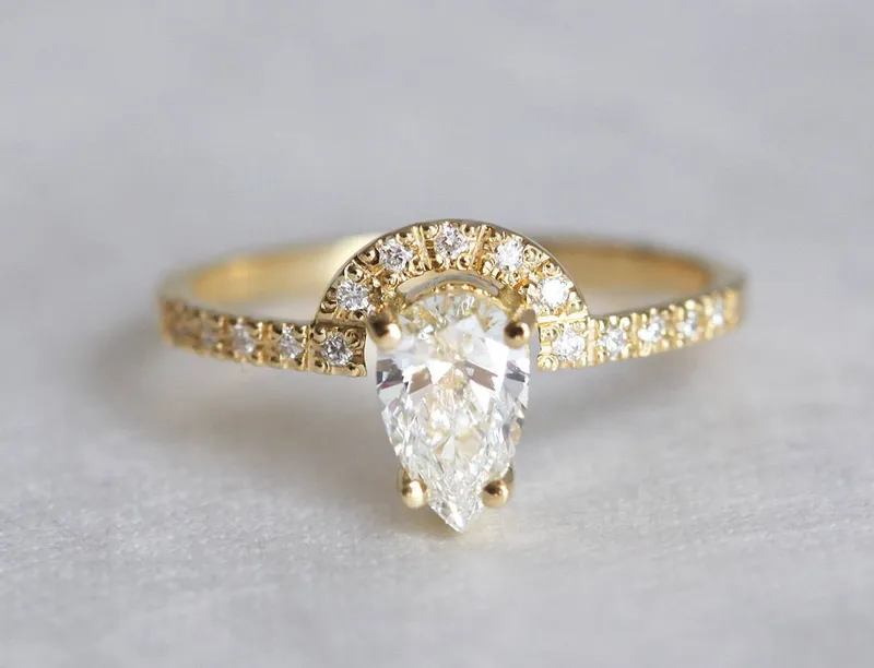 DUFFY DIAMOND RING SET, ENGAGEMENT RING SET view 4