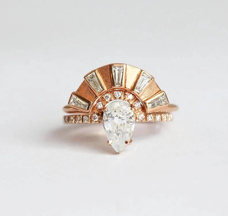 DUFFY DIAMOND RING SET, ENGAGEMENT RING SET view 9