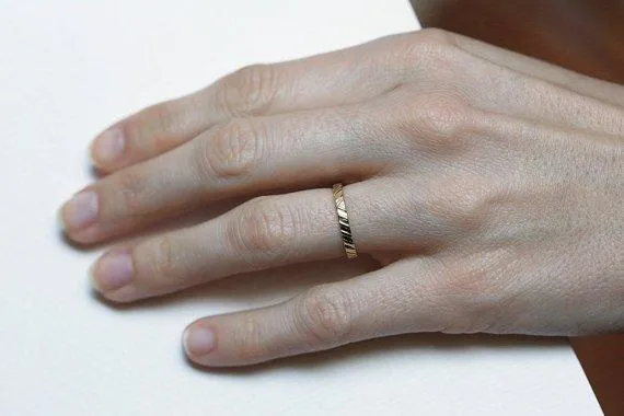 DANA TEXTURED WEDDING BAND view 4
