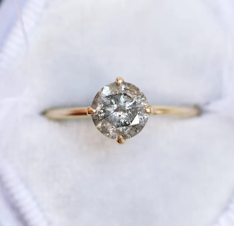 Danielle Galaxy Salt & Pepper Diamond Ring Set vy 7