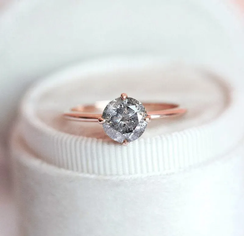 Danielle Salt & Pepper Diamond Ring view 11