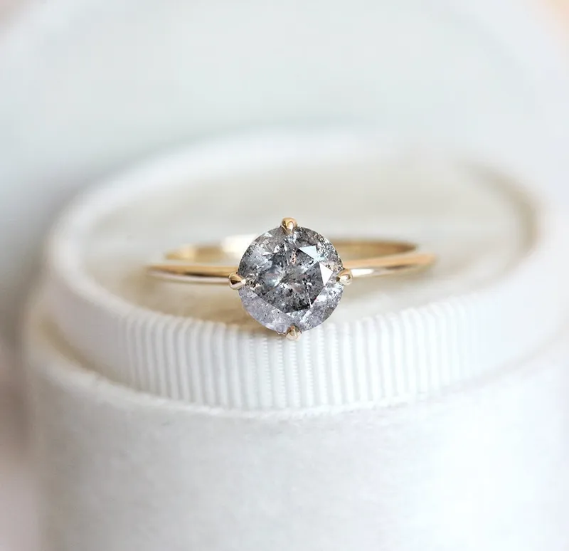 Danielle Salt & Pepper Diamond Ring view 3