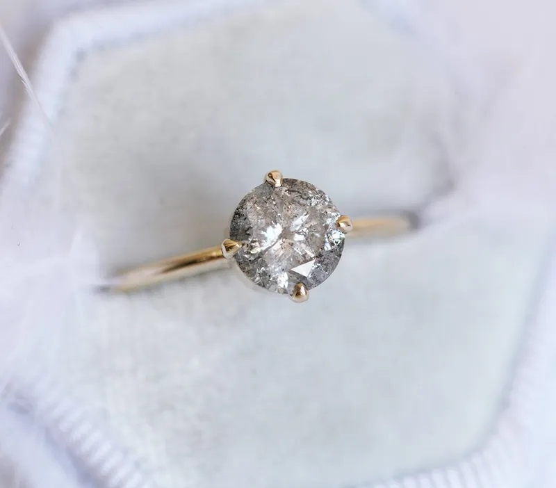 Danielle Salt & Pepper Diamond Ring view 5