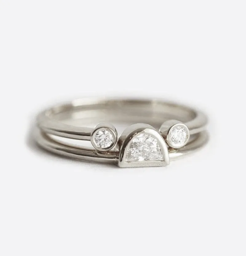 Delicate Open Diamond Ring, Open Diamond Band view 6