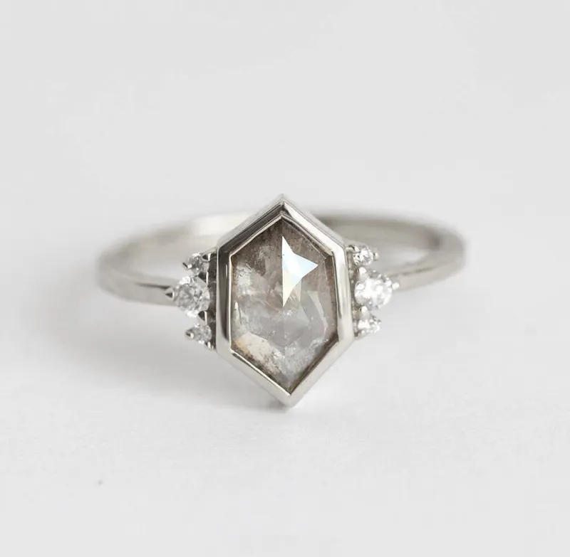 Destiny Hexagon Salt & Pepper Ring view 11