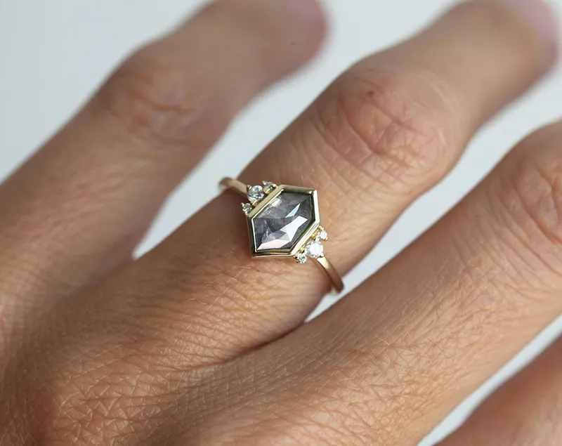 Destiny Hexagon Salt & Pepper Ring view 5