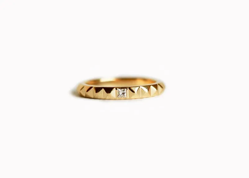 DEVON STUD RING WITH DIAMOND view 2