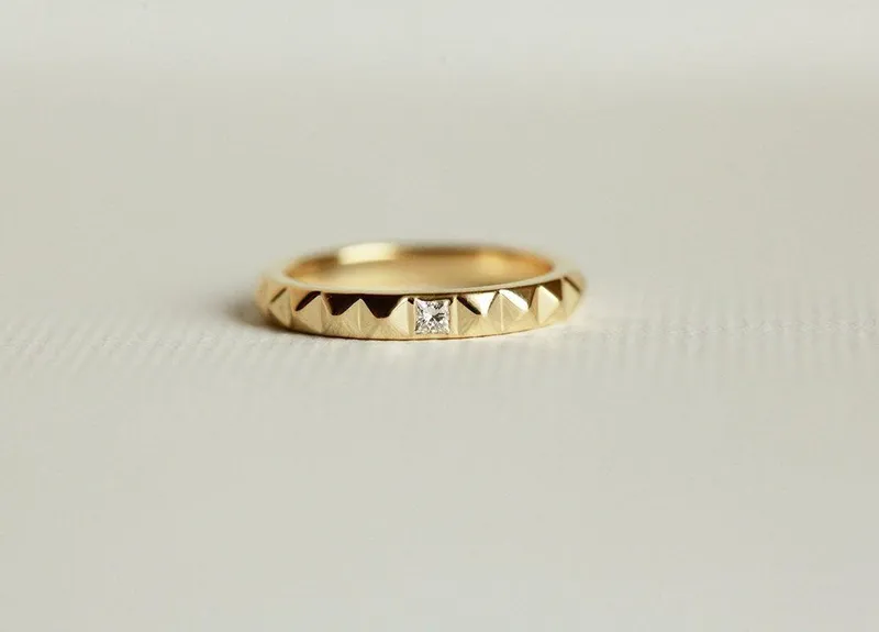DEVON STUD RING WITH DIAMOND view 3