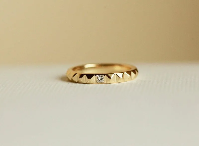 DEVON STUD RING WITH DIAMOND view 6
