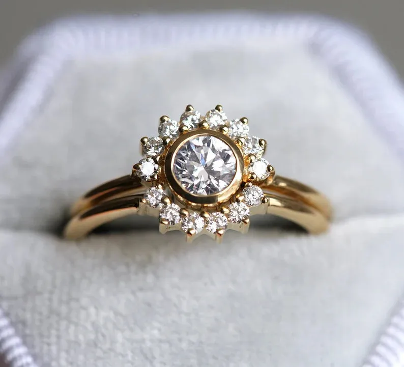 Diamond Engagement Ring, Bridal Diamond Ring view 2