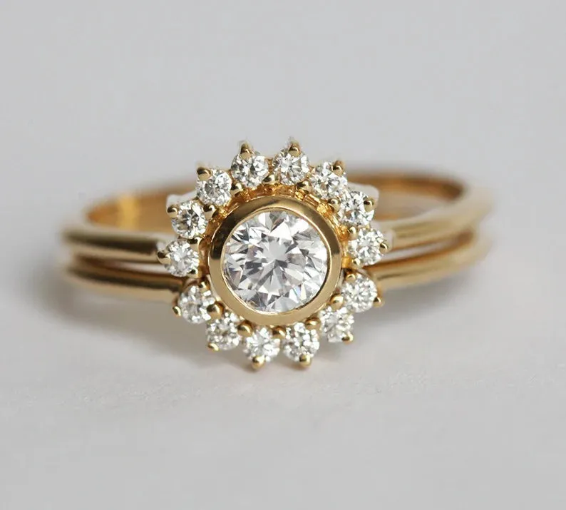 Diamond Engagement Ring, Bridal Diamond Ring view 7