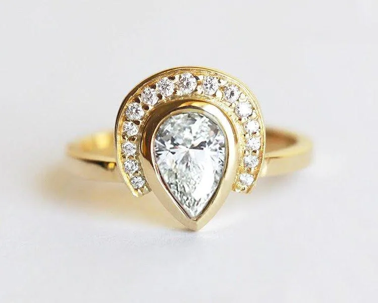 Diamond Engagement Ring, Halo Engagement Ring view 4