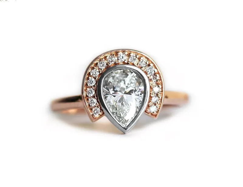 Diamond Engagement Ring, Halo Engagement Ring view 5