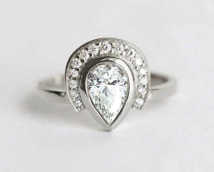 Diamond Engagement Ring, Halo Engagement Ring view 7