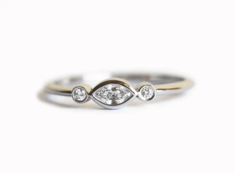 Diamond Engagement Ring, White Diamond Engagement Ring view 2