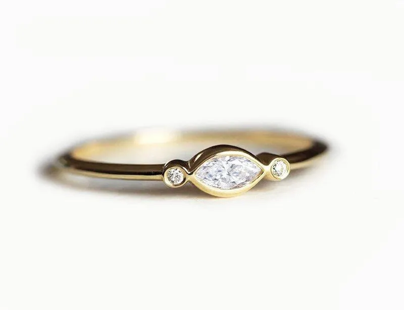 Diamond Engagement Ring, White Diamond Engagement Ring view 2