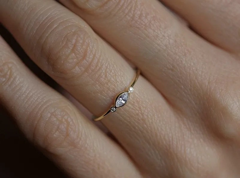 Diamond Engagement Ring, White Diamond Engagement Ring view 4