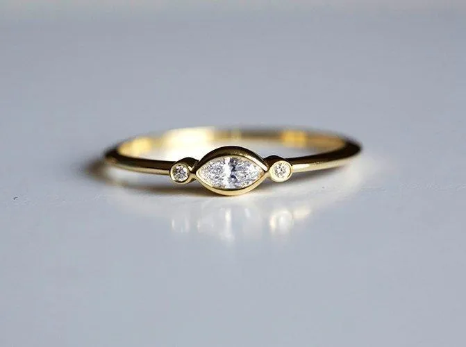 Diamond Engagement Ring, White Diamond Engagement Ring view 5