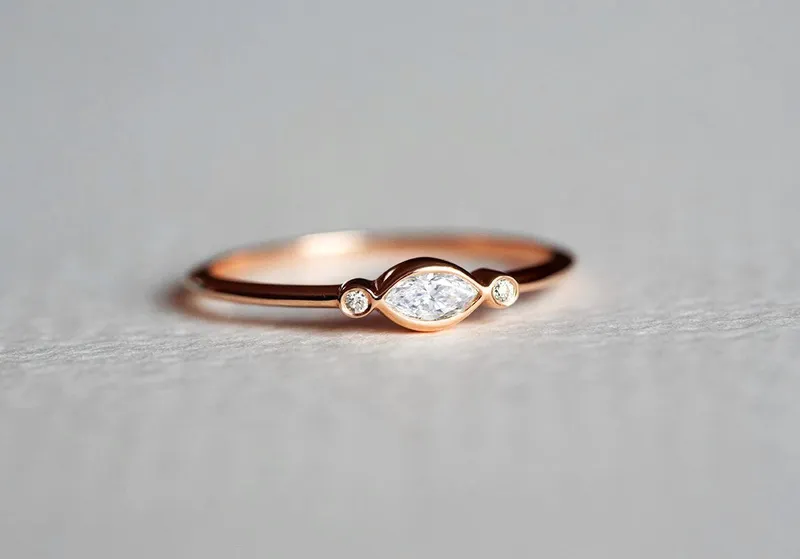 Diamond Engagement Ring, White Diamond Engagement Ring view 6