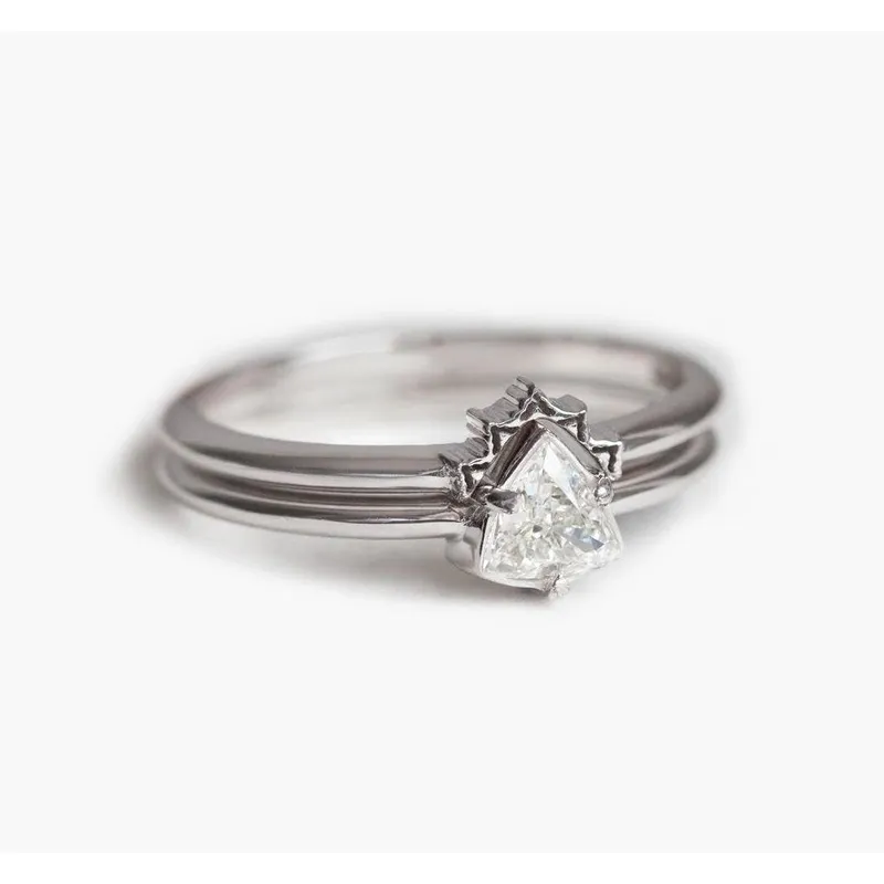 Diamond Engagement Set With Lace Band diamond engagement ring