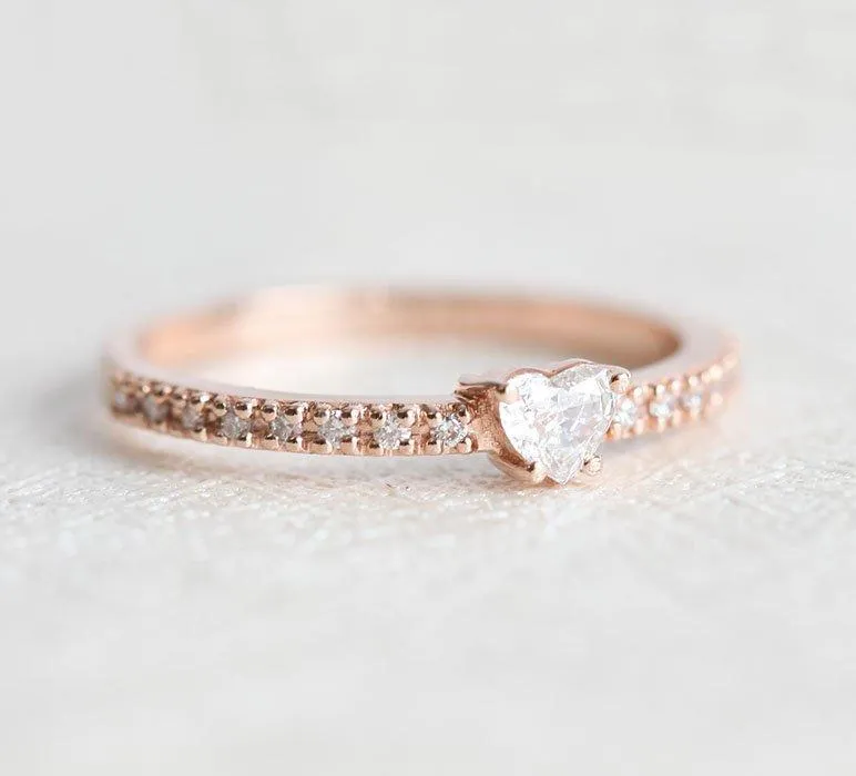 DIAMOND HEART RING, DIAMOND RING view 2