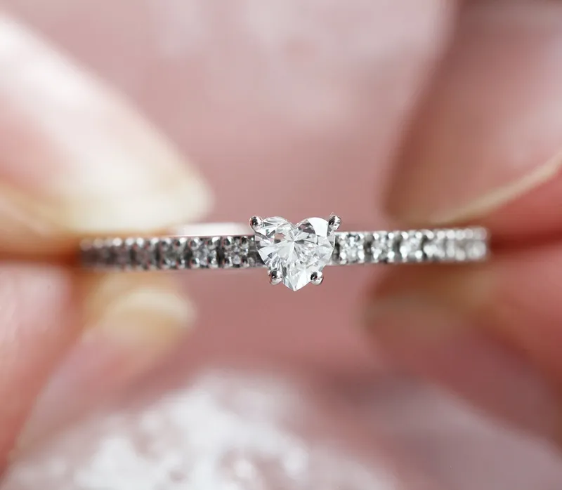 DIAMOND HEART RING, DIAMOND RING view 3