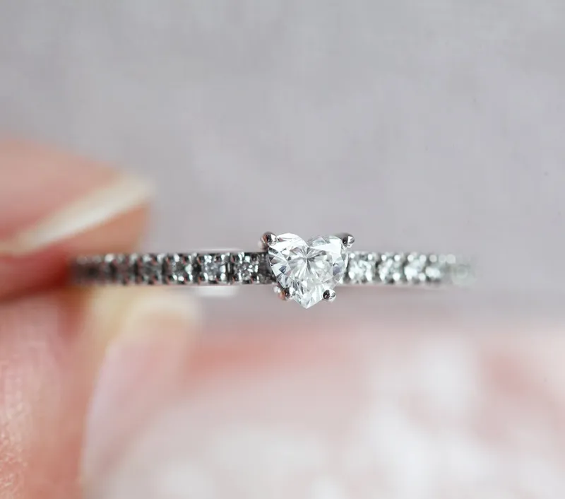 DIAMOND HEART RING, DIAMOND RING view 6