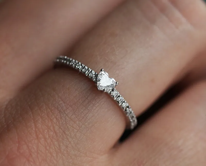 DIAMOND HEART RING, DIAMOND RING view 8