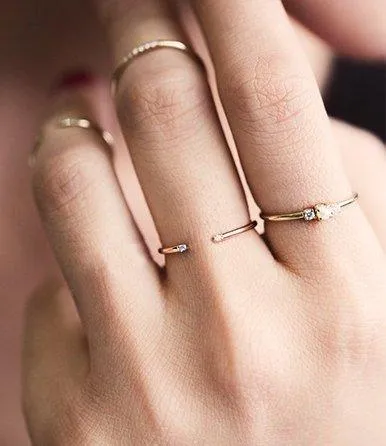 Diamond Knuckle Ring, Open Diamond Band view 2