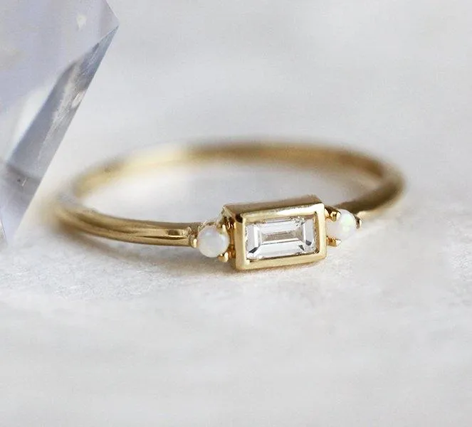 Diamond Opal Ring view 2