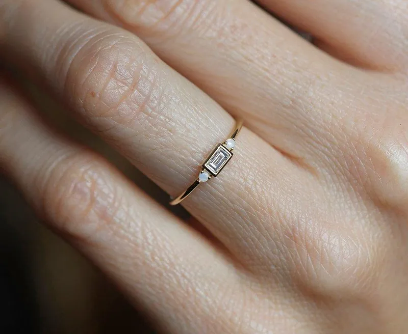 Diamond Opal Ring view 3