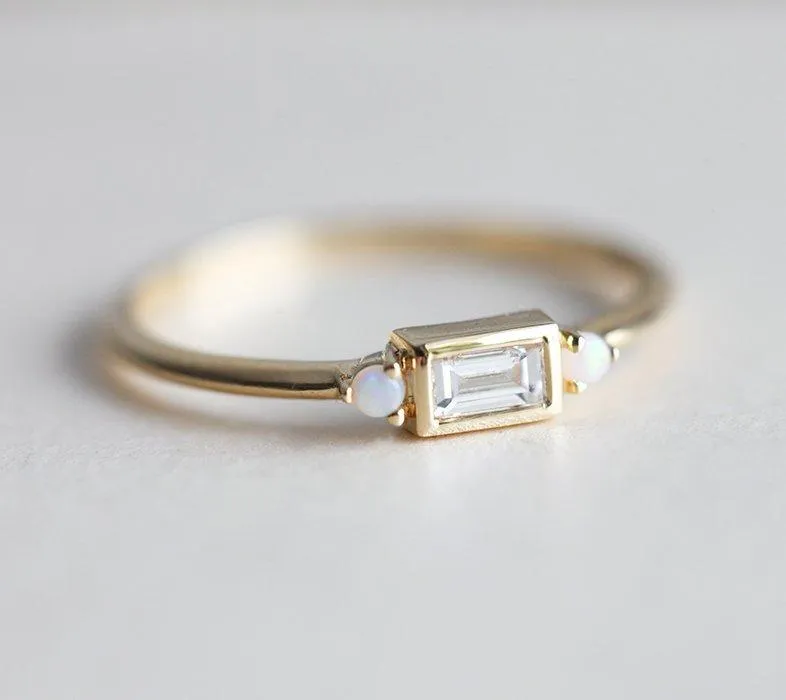 Diamond Opal Ring view 4