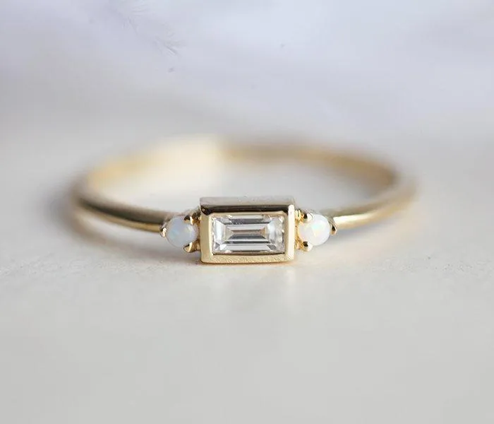 Diamond Opal Ring view 7
