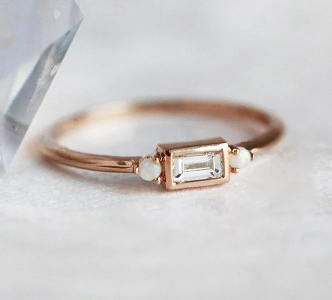 Diamond Opal Ring view 8