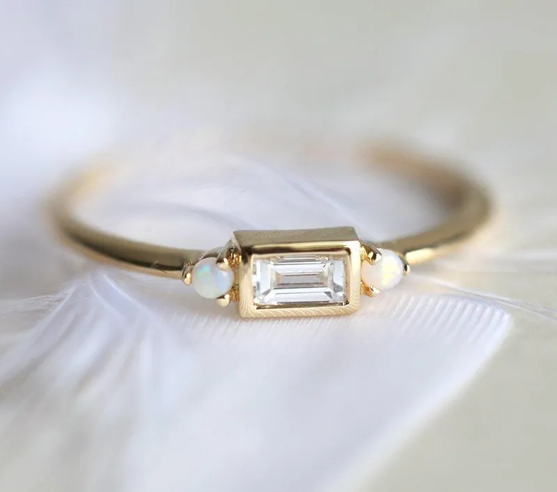 Diamond Opal Ring diamond engagement ring