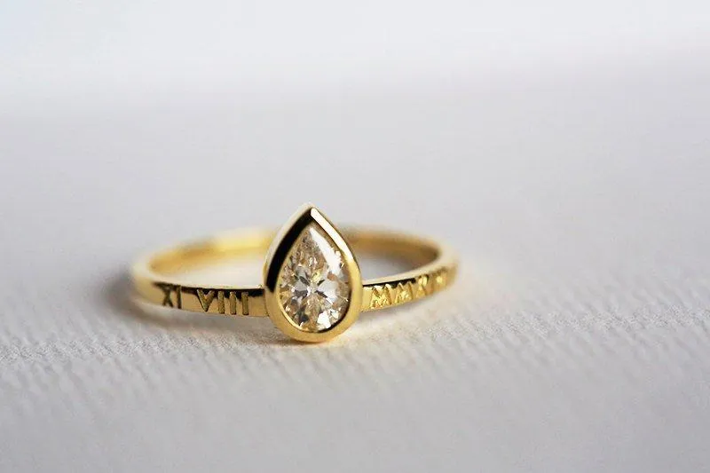 Diamond Ring, 14K Gold Engagement Ring view 2