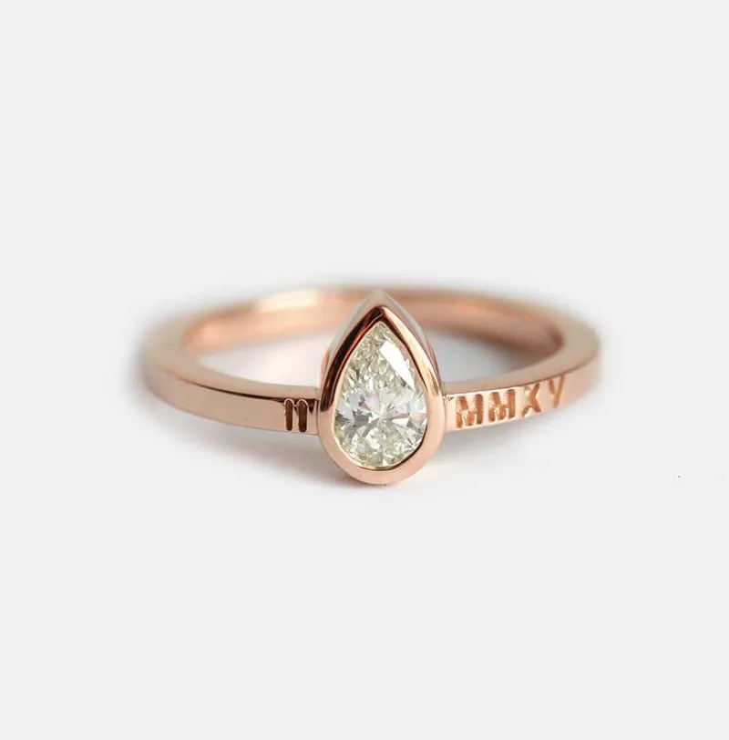 Diamond Ring, 14K Gold Engagement Ring view 4